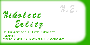 nikolett erlitz business card